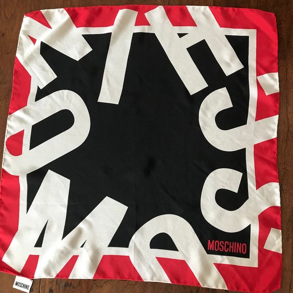 Moschino Accessories - SOLD! Moschino Chic Silk Square Handkerchief Scarf